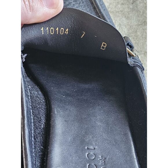 Gucci Womens Vintage 90's Gold Tone Buckle Slip On Mules Black Size 7B - Picture 11 of 12